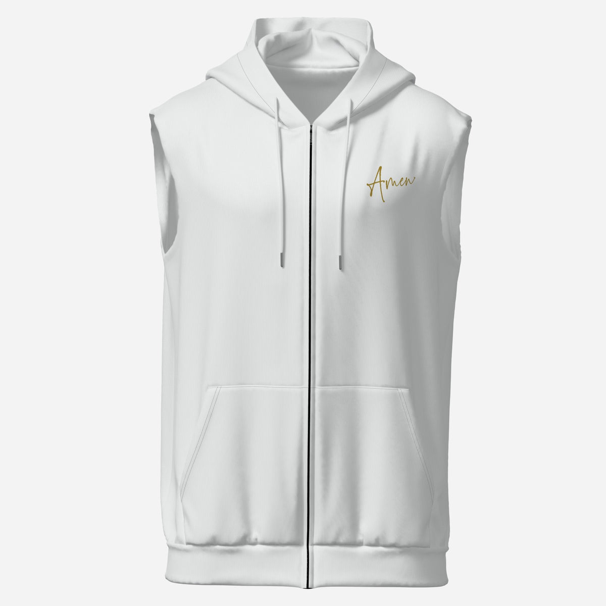 Yeshua Sleeveless Lightweight Zip Hoodie