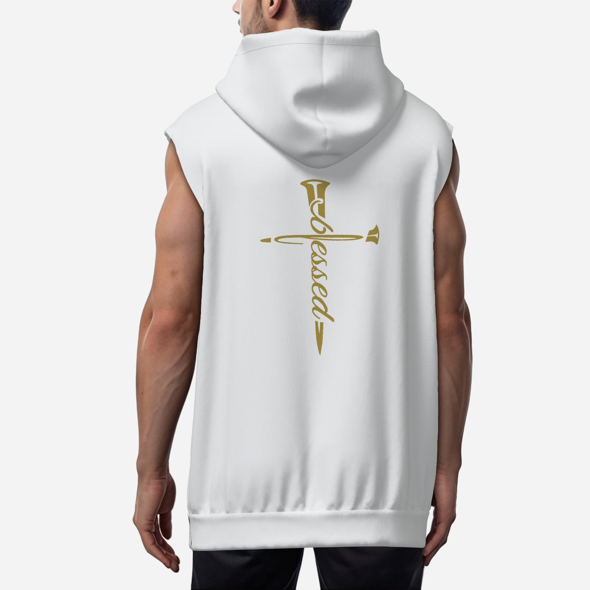 Blessed Sleeveless Lightweight Zip Hoodie