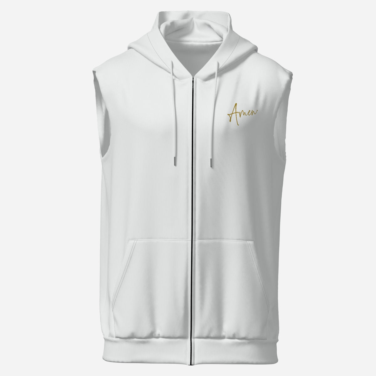 Blessed Sleeveless Lightweight Zip Hoodie