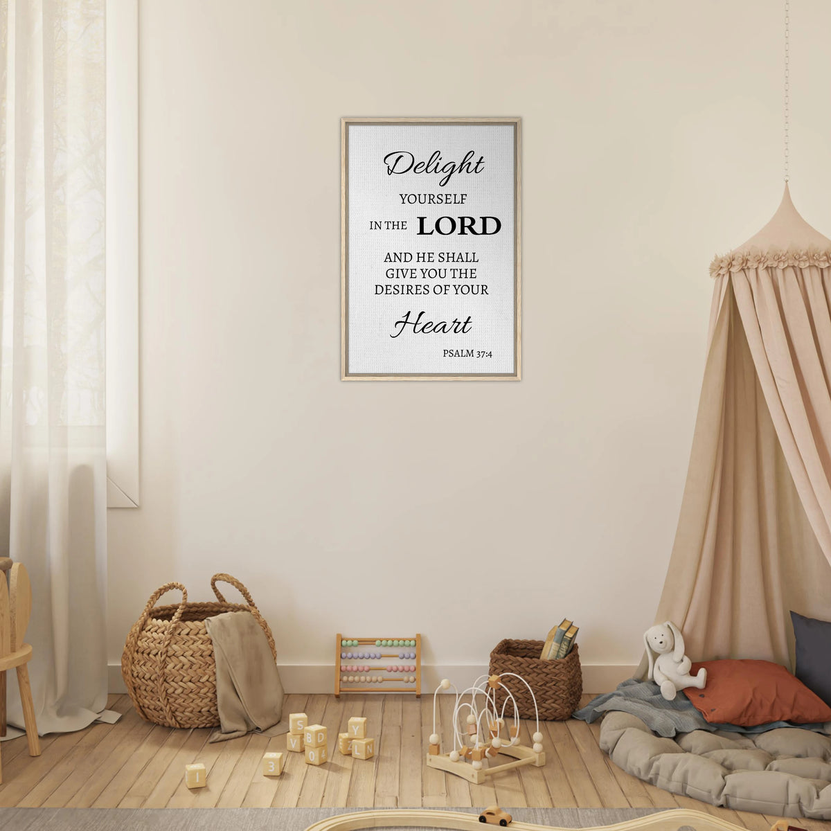 Psalm 37:4- Christian Scripture Canvas Print