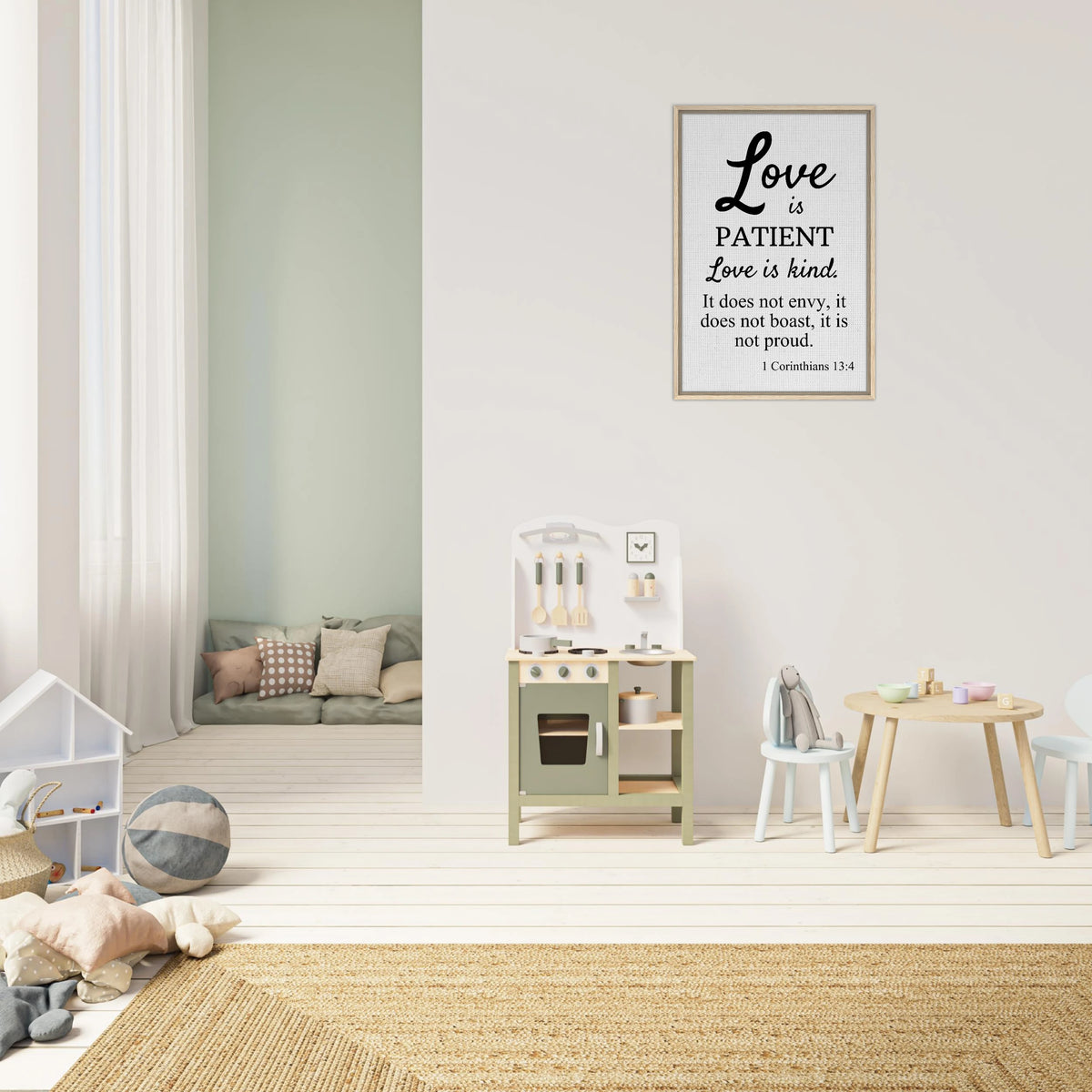 1 Corinthians 13:4- Christian Scripture Canvas Print