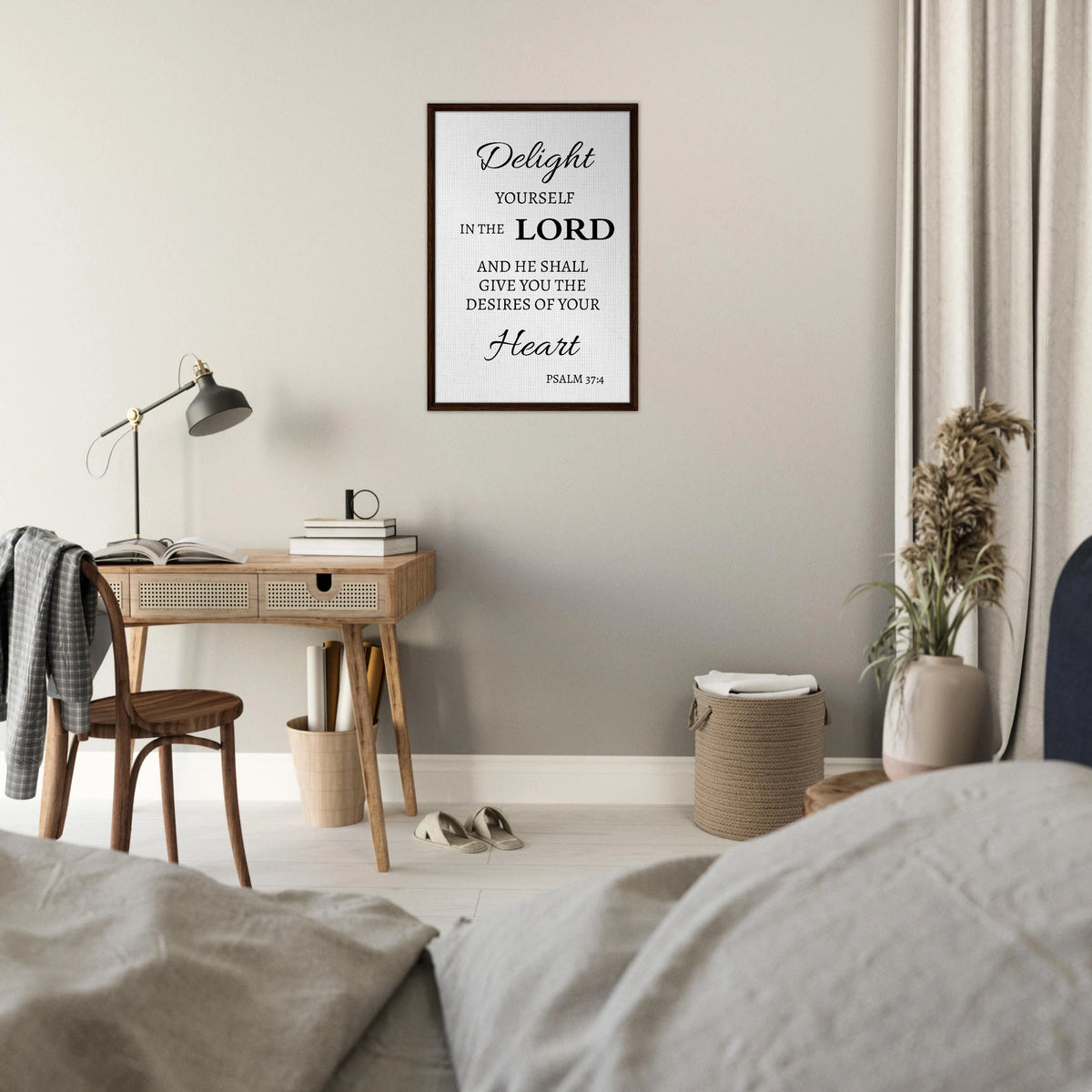 Psalm 37:4- Christian Scripture Canvas Print
