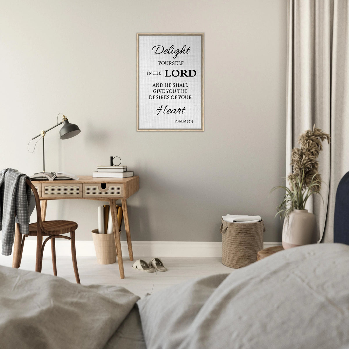 Psalm 37:4- Christian Scripture Canvas Print