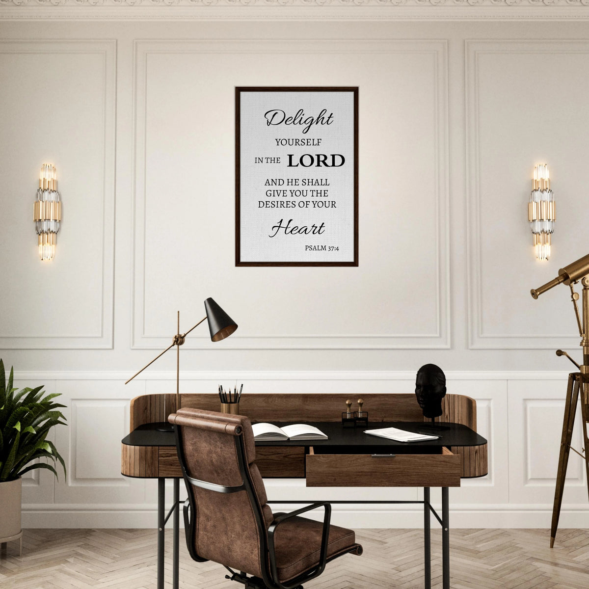 Psalm 37:4- Christian Scripture Canvas Print