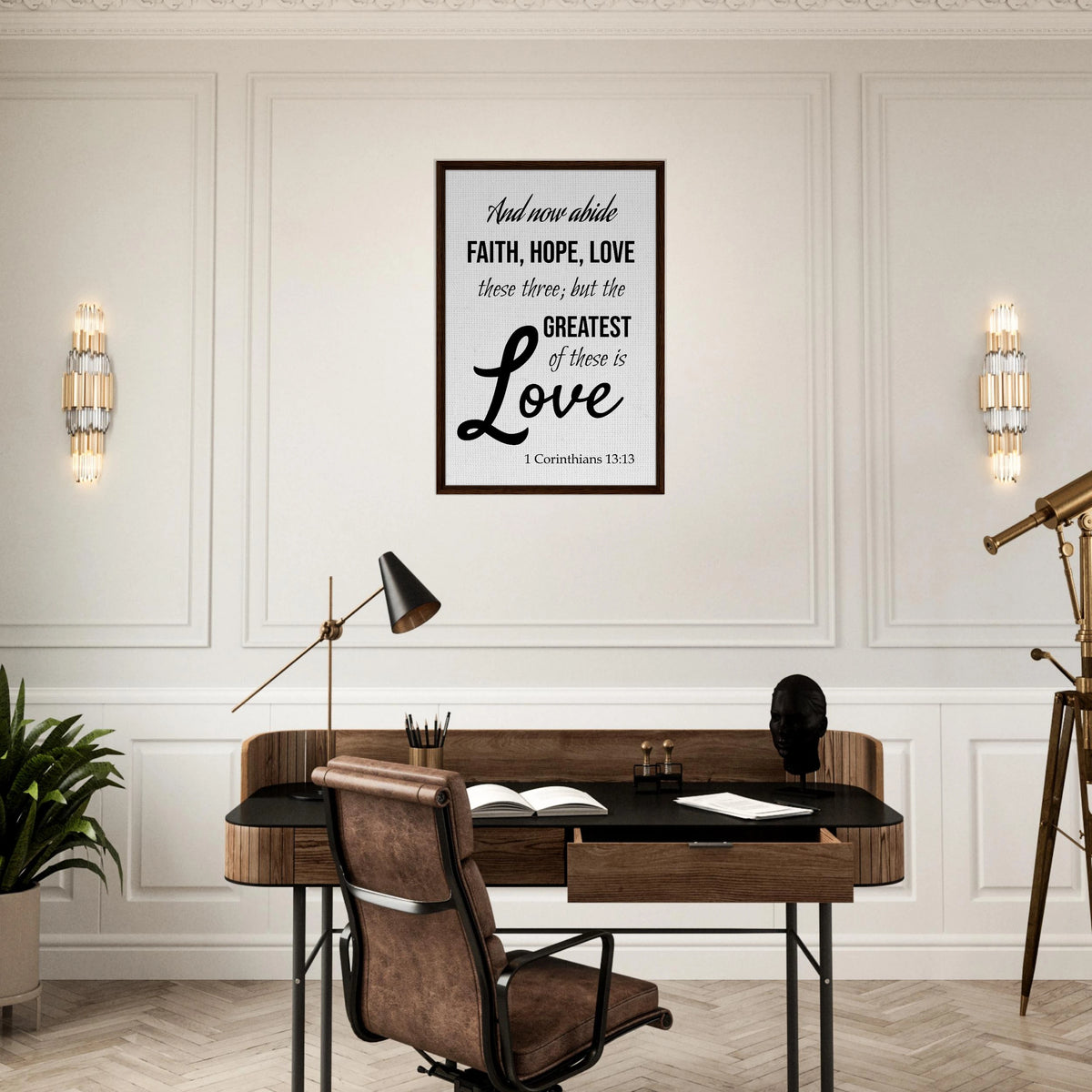 1 Corinthians 13:13- Christian Scripture Canvas Print