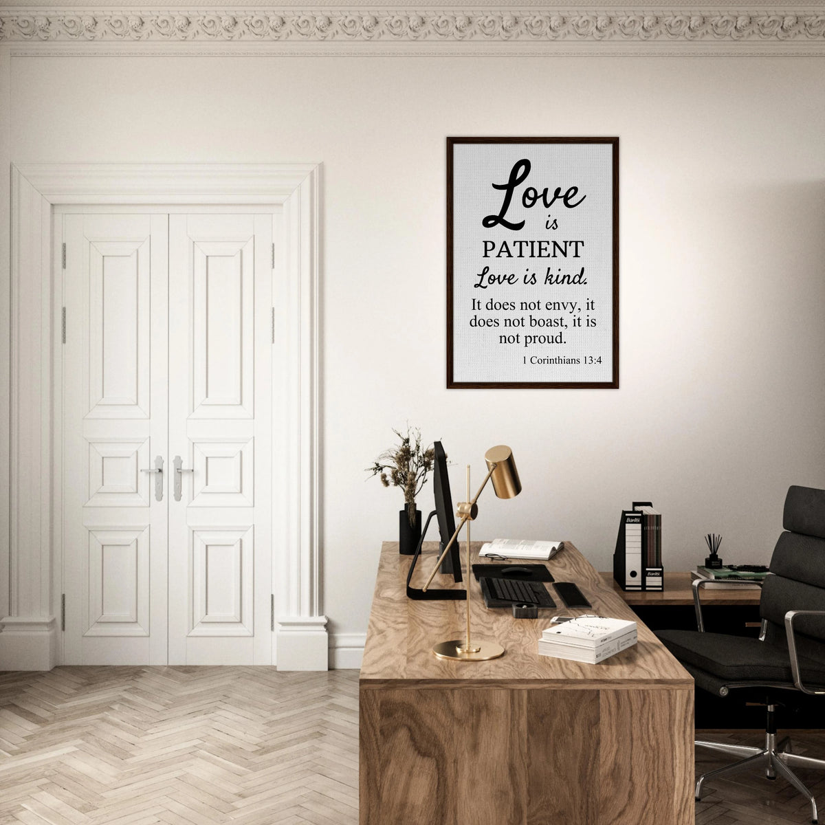 1 Corinthians 13:4- Christian Scripture Canvas Print