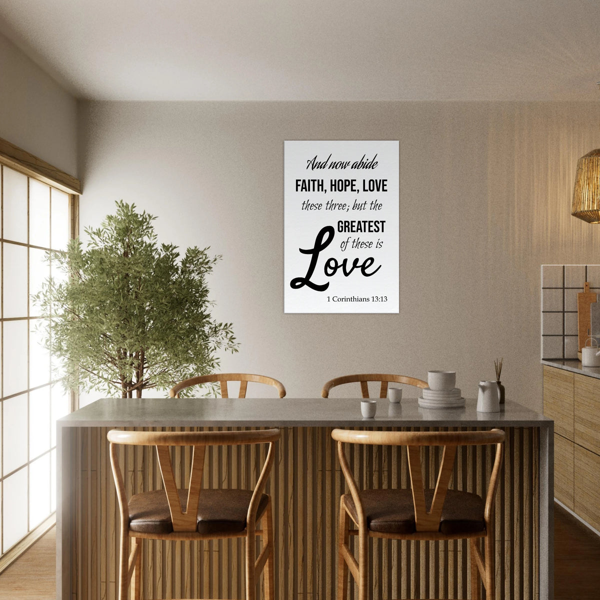 1 Corinthians 13:13- Christian Scripture Canvas Print