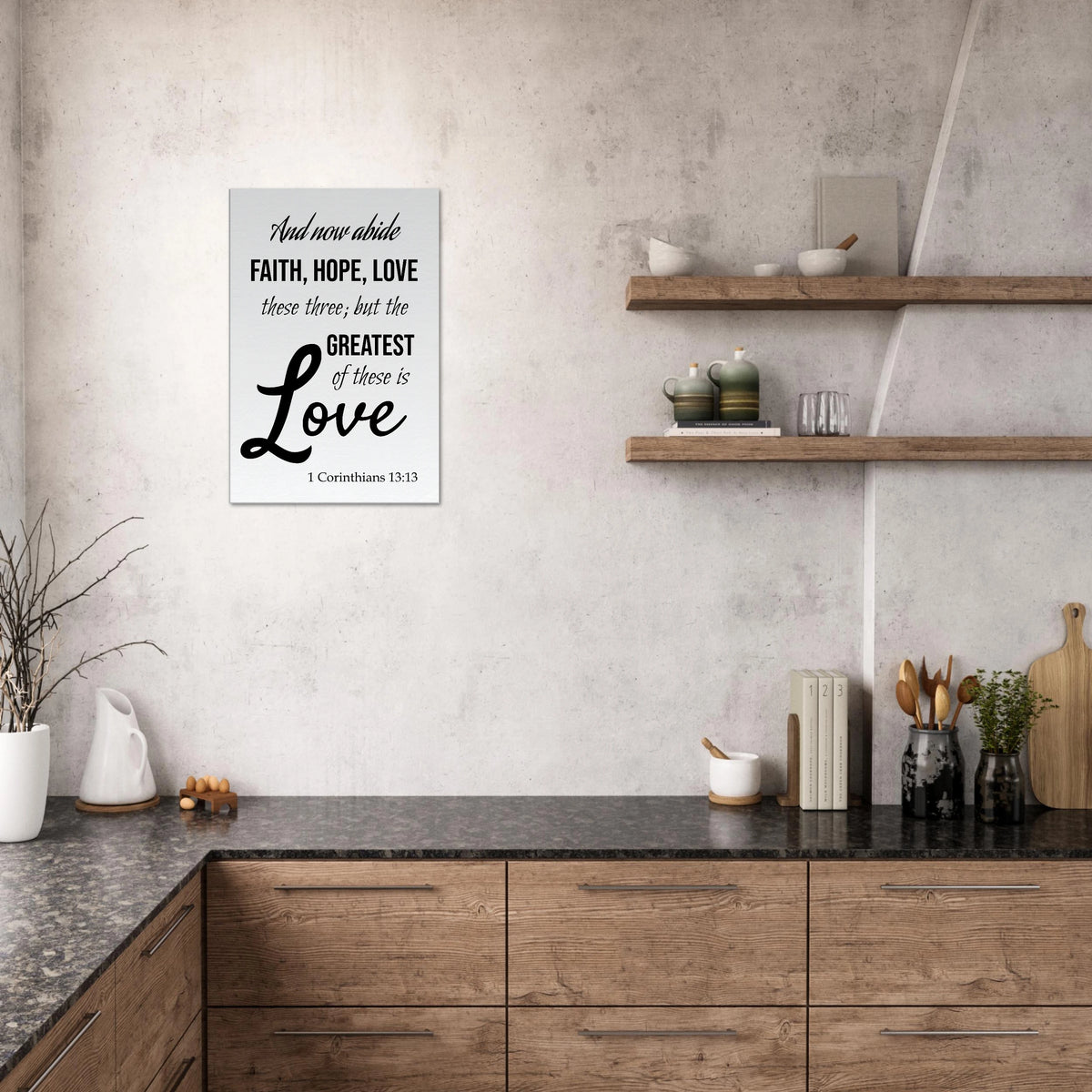 1 Corinthians 13:13- Christian Scripture Canvas Print