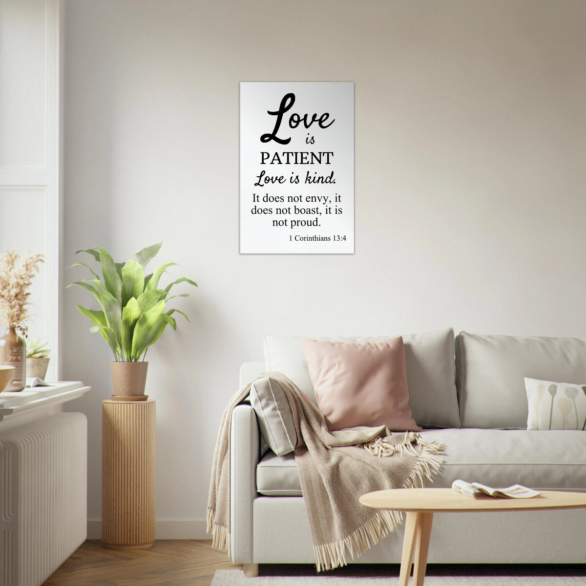 1 Corinthians 13:4- Christian Scripture Canvas Print