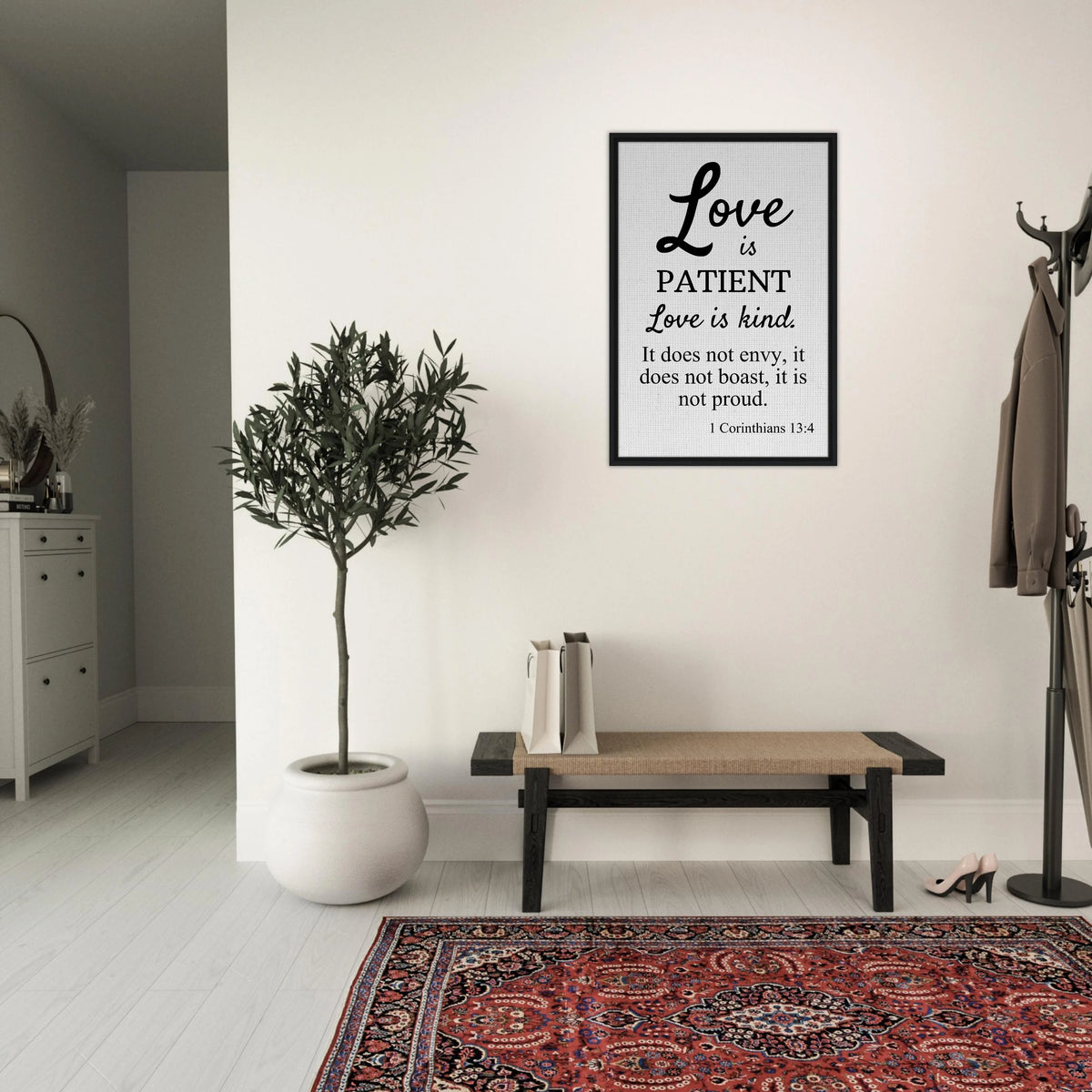 1 Corinthians 13:4- Christian Scripture Canvas Print