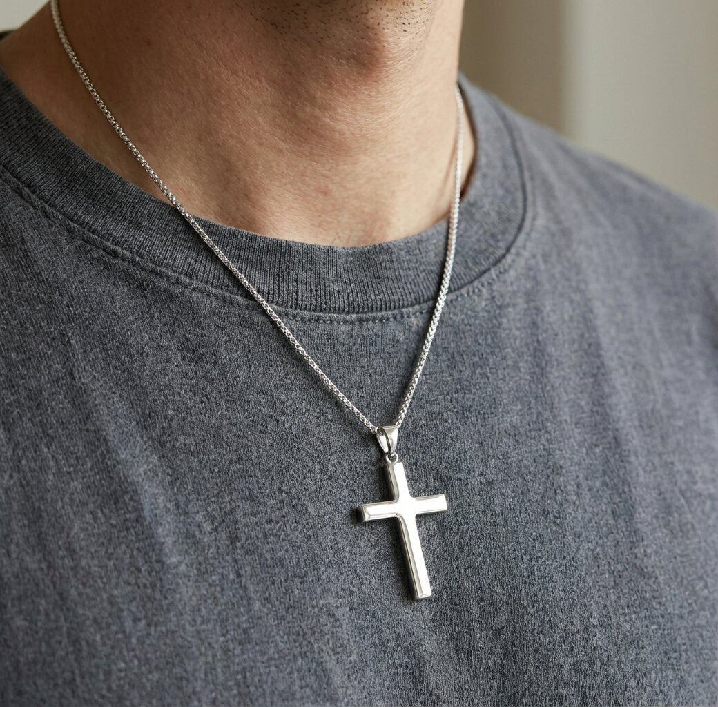 The Cornerstone Cross | Sterling Silver Christian Necklace