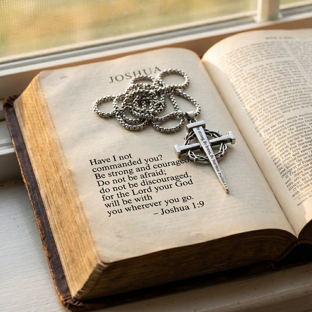 The Courageous Cross | Sterling Silver Christian Necklace