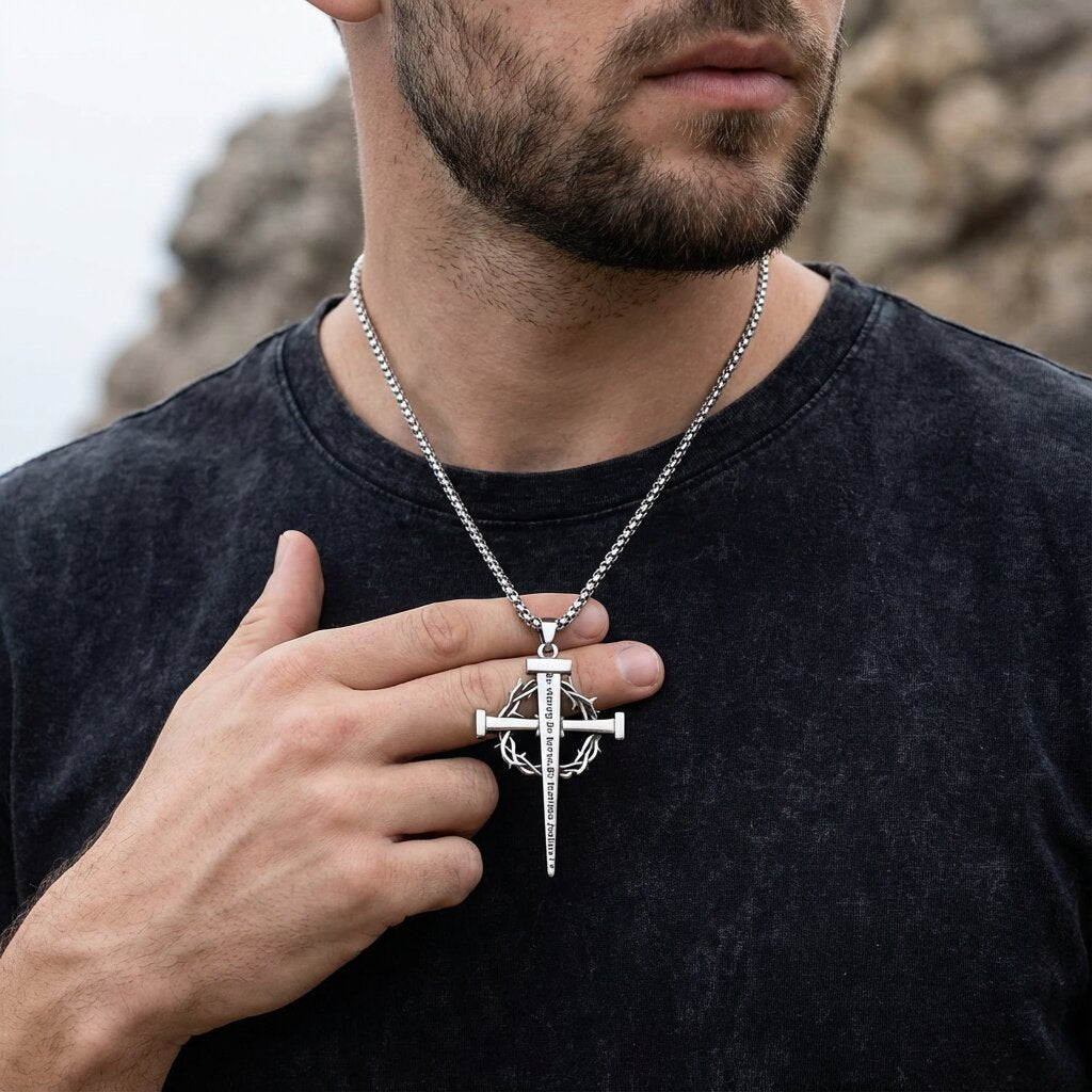 The Courageous Cross | Sterling Silver Christian Necklace